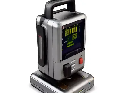 SciFi Portable Computer Device Low-poly 3D model