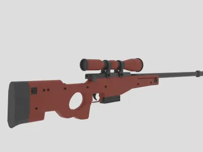 Red AWP Game Ready Low-poly 3D model