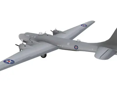 Douglas XB-19 Low-poly 3D model
