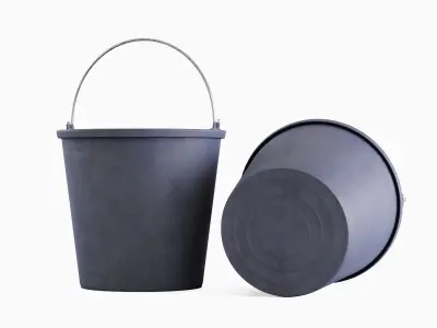 Industrial Plastic Bucket C Set 3D model