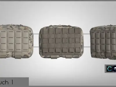 TACTICAL POUCHES  3D model purchase