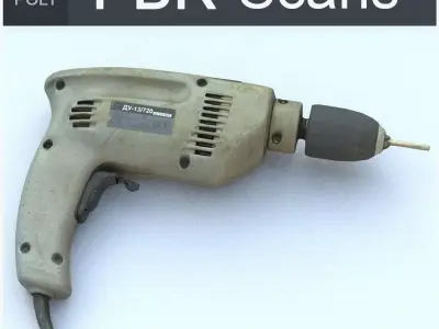 Drill Middle Poly 3D model