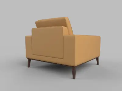 sofa chair Low-poly 3D model get