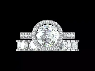Solitaire Bridal Set 3D print model