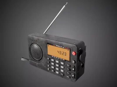  Portable Radio Low-poly 3D model