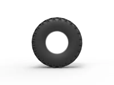 Military Ural tire OI-25 Scale 1 to 25 3D print model