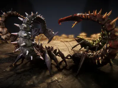 Insect beasts 2 Low-poly 3D model