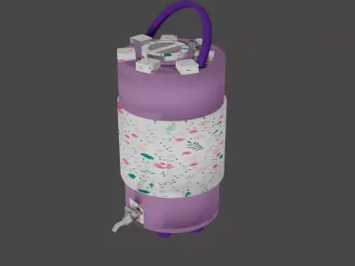 DRINKING COOLING WATER BIG BOTTEL WITH COCK  Free 3D model