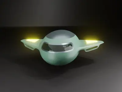 Sci-Fi Space Vehicle - HardSurface 3D model