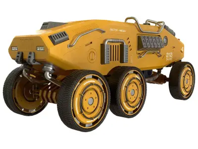 Mars Rover-1-Yellow 3D model