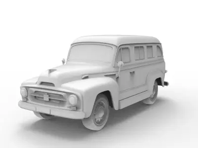 International Harvester 1953 Classic Car 3D print model