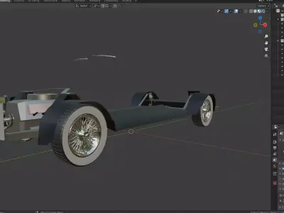 Chasis for classic car modeling  Low-poly 3D model