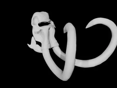 Mammoth Skull Low-poly 3D model