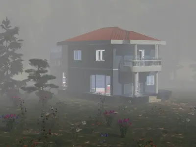 Natural house exterior Free 3D model