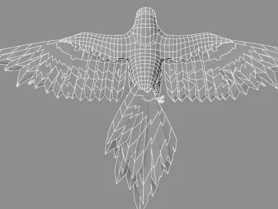 Gold Macaw 3D model