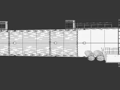 Industrial tower Low-poly 3D model