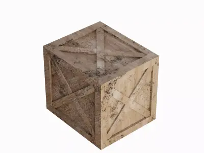 Wooden Box Crate 01 Low-poly 3D model