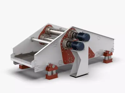 ZK1548 Linear Vibrating Screen 3D Model 3D model