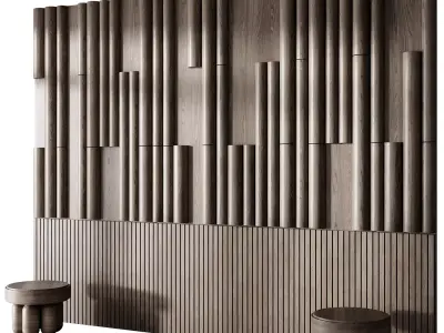 Headboard wall panel 18 Free 3D model