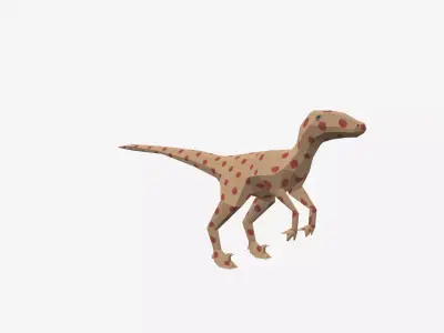 Dinosaur Cartoon - 04 Low-poly 3D model