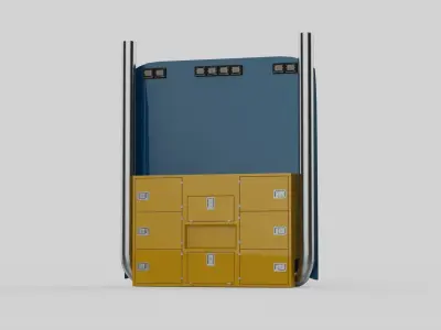 Truck Back Cab Boxex 3D model