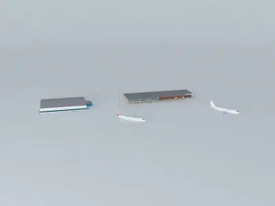 BKPR/LYPR Prishtina International Airport Kosovo Free 3D model