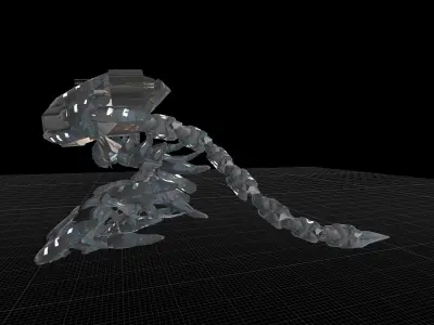 A Walking Robot Lowpoly Model Low-poly 3D model