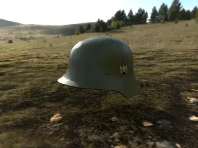 German WW2 Stahlhelm m40 Low-poly 3D model