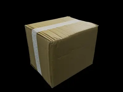 Anydrafts Paper box 01 Low-poly 3D model