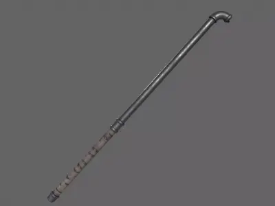 PBR Pipe Weapon V1f Low-poly 3D model