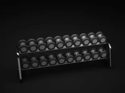 Dumbell dumbbell rack 3D model