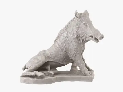Marble Porcellino Statue 3D model
