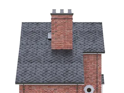 English Brick House 11 Low-poly 3D model