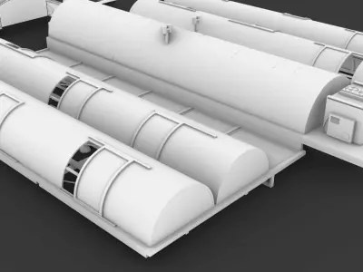 Greenhouse roof Industrial 3D model