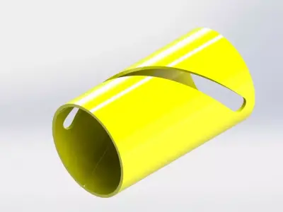 profile plastic tube Low-poly 3D model