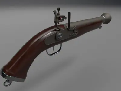 Flintlock Gun 3D model