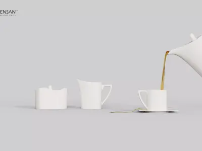 Porcelain Tea Set 3D print model