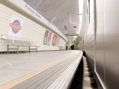 Train station 3D model 7