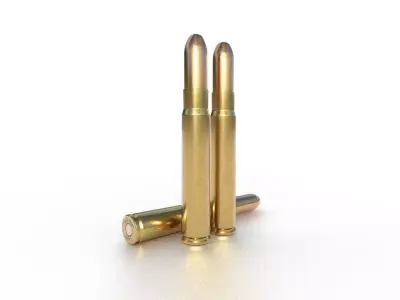 93 x 62mm Mauser Ammo Low-poly 3D model