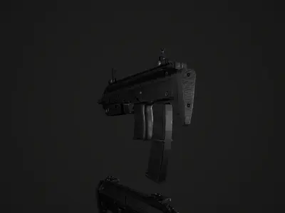 H and K MP7A1 Low-poly 3D model
