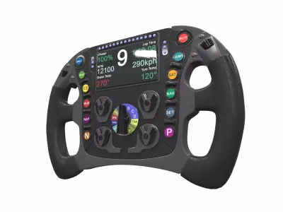 Car f1 steering wheel 2 min 3D model