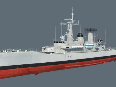 Leander class frigate 3D model