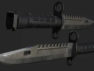 M9 Bayonet Knife Low-poly 3D model purchase