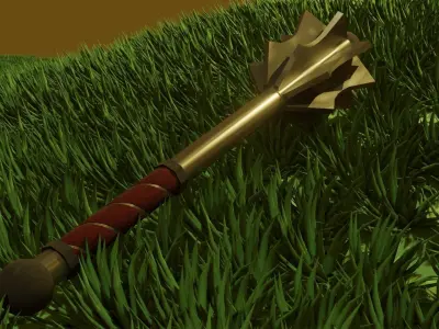Simple Fantasy Mace Low-poly 3D model