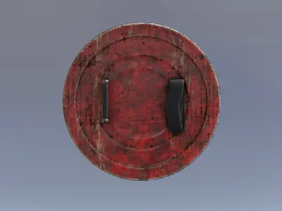 Shields sword in sky Low-poly 3D model