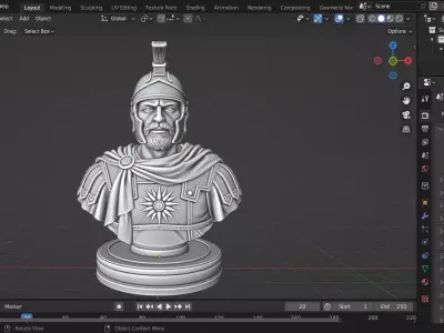 Macedonian Phalangite Soldier Pawn Chess Piece 3D print model