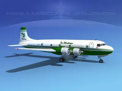 Douglas DC-6 Air Atlantique 3D model