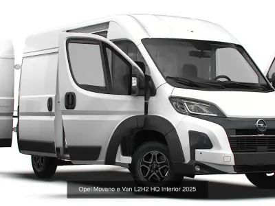 Stellantis Electric Panel Van HQ Interior L2H2 2025 3D Model Collection