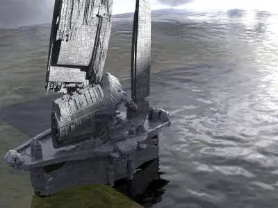 Halo Forerunner Inspired Tower 4  3D model