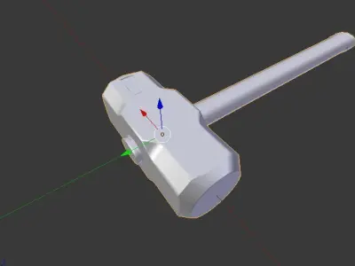 hammer with laser pointer 3D model